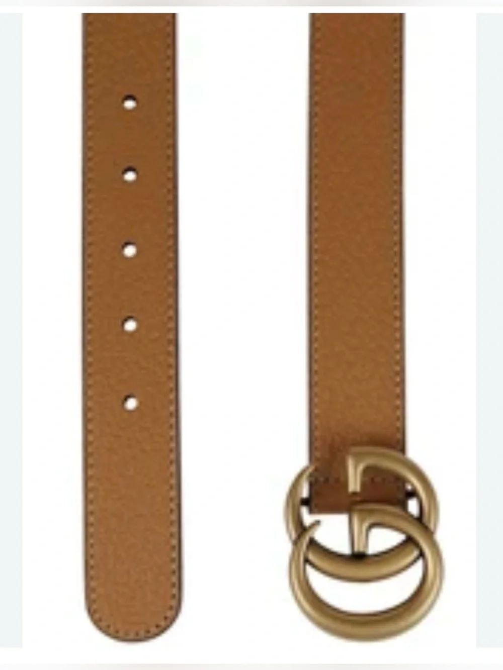 NWT Gucci Kids GG Brown Leather Belt Size L Unisex